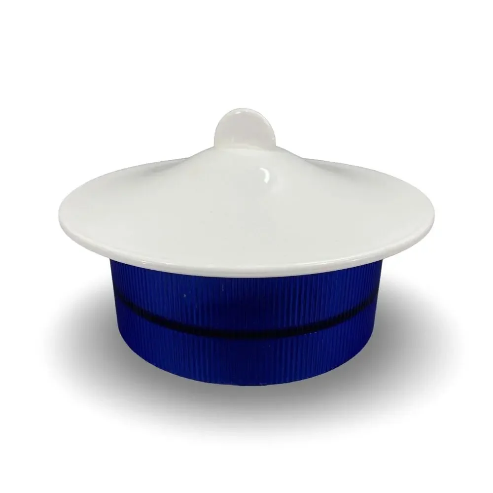 Tupperware Preludio Dip Bowl Candy Dish 2876A 2875A Plastic Cobalt Blue VTG